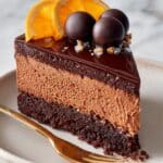 Chocolate Orange Cheesecake with Candied Orange Slices and Chocolate Ganache Recipe