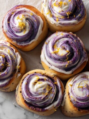 Blueberry Lemon Poppy Seed Rolls with Lemon Mascarpone Frosting Recipe