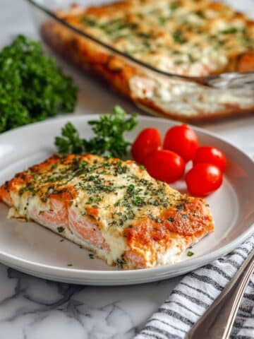 Baked Salmon with Mayonnaise and Parmesan Cheese Recipe