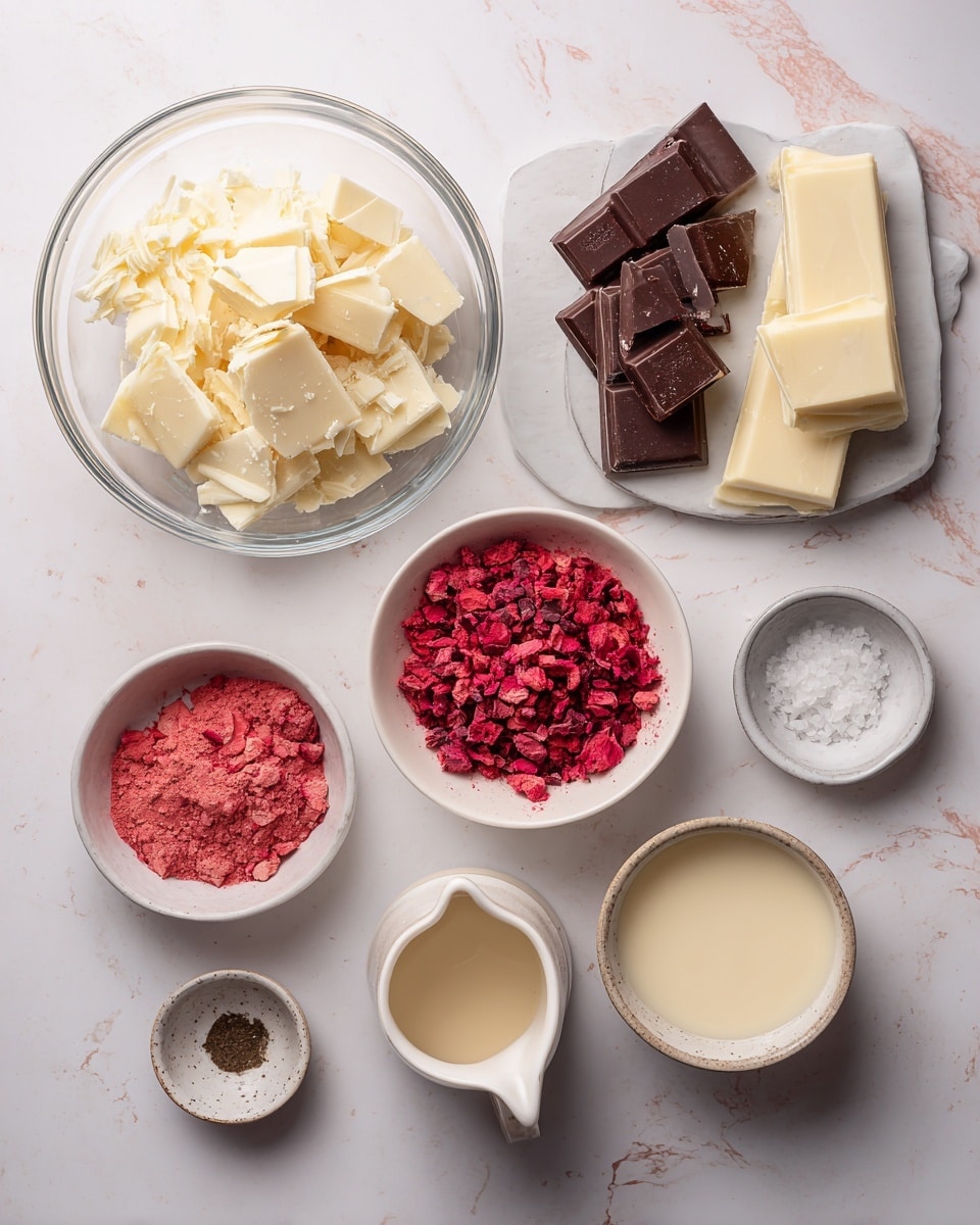 The first image shows a top view of a food processor bowl filled with fine, bright red powder, with the black blade in the center. The second image shows a clear glass bowl placed on a white marbled surface, filled with a pale yellow creamy mixture, with a woman's hand holding a spoon scooping some of the cream. Photo taken with an iphone --ar 4:5 --v 7