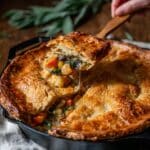 Vegetable Pot Pie with Roasted Butternut Squash, Kale, and Lentils in Puff Pastry Recipe
