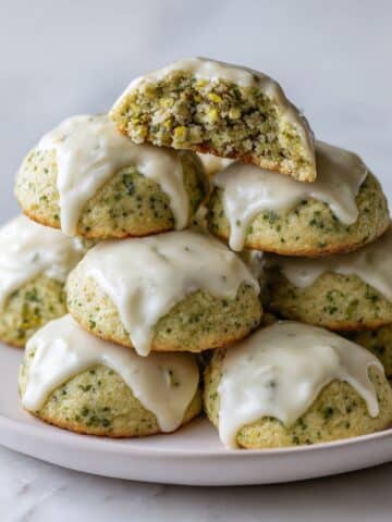 Pistachio Drop Cookies with Brown Butter Icing Recipe
