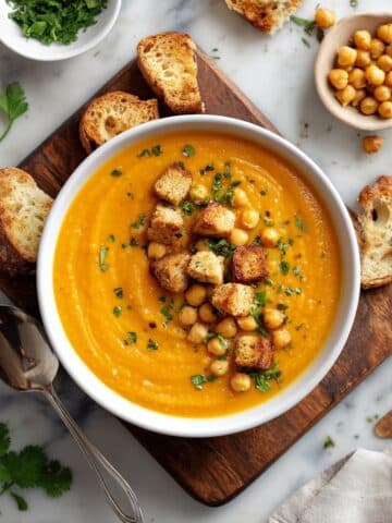Vegan Garlic Chickpea Soup (Blended) Recipe