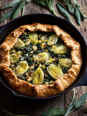 Savory Vegetable Galette with Kale, Leeks, and Gruyère Recipe