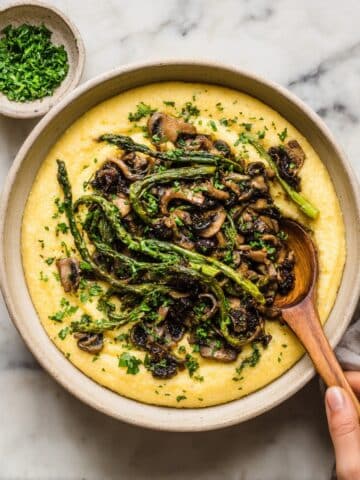 Creamy Polenta with Spring Veggies Recipe