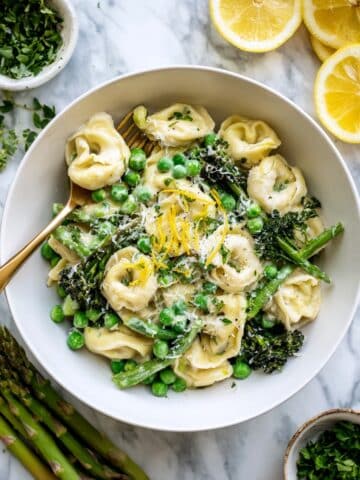 Lemon Cream Pasta with Spring Vegetables Recipe