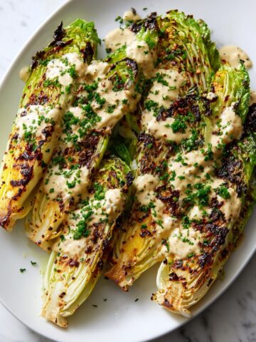 Easy Roasted Cabbage with Onion Dijon Sauce Recipe