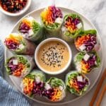 Crispy Tofu Summer Rolls with Peanut Dipping Sauce Recipe