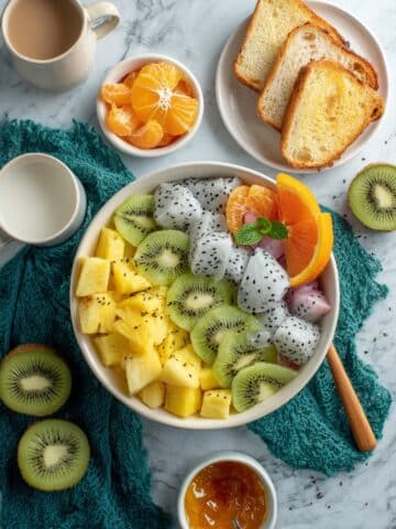 Dragon Fruit Salad with Orange Honey Dressing Recipe