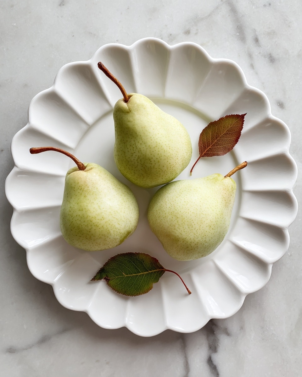 Vanilla Poached Pears with Gingerbread Caramel Recipe