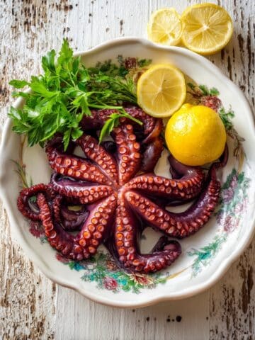 Greek Grilled Octopus {Traditional Mediterranean Recipe} Recipe