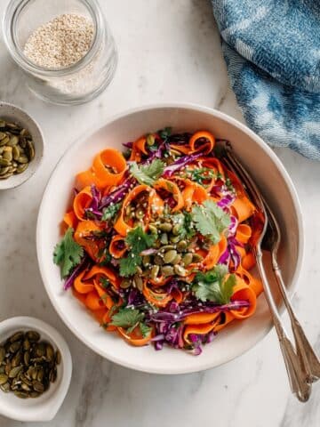 Carrot and Red Cabbage Salad with Citrus Ginger Dressing Recipe