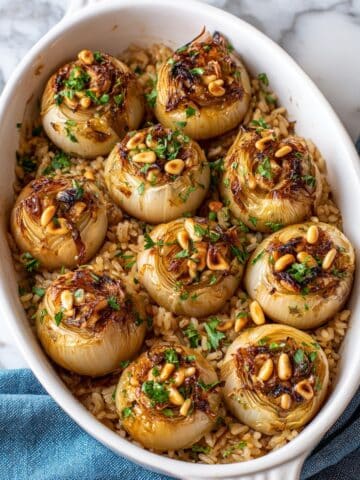 Stuffed Onions with Fragrant Rice and Pine Nuts Recipe