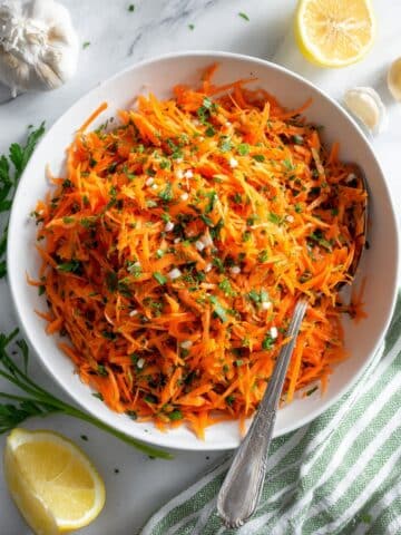 Grated Baked Carrots with Lemon & Garlic Recipe