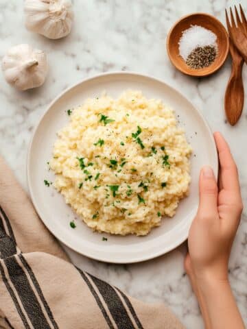 Creamy Garlic Parmesan Rice Recipe