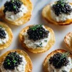 Caviar and Potato Chips with Dill and Chives Recipe