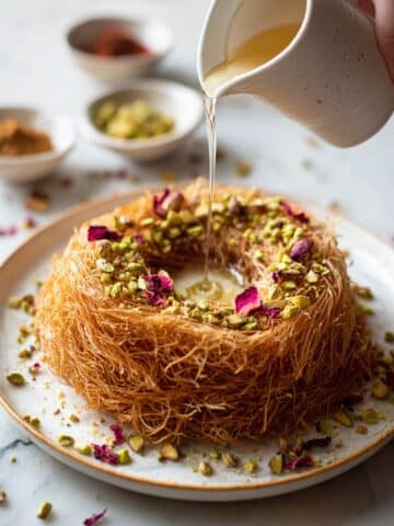 Easy Homemade Kunafa with Melty Mozzarella and Pistachios Recipe
