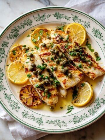 Seared Tuna Steaks with Lemon, Caper, and Parsley Butter Recipe