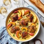 Creamy White Wine Braised Chicken with Herbs and Pink Lady Apples Recipe