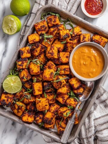 Baked Crispy Peanut Tofu Recipe