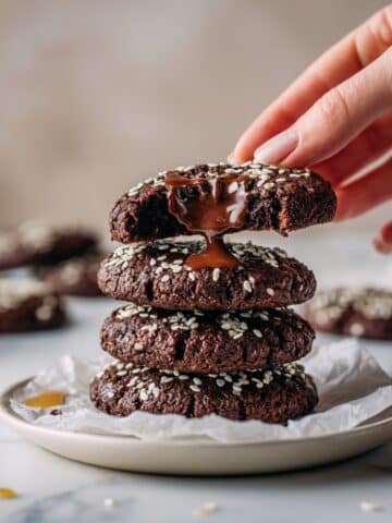 Fudgy Chocolate Tahini Cookies Recipe