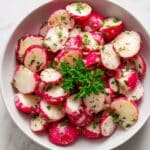 Roasted Watermelon Radishes with Lemon and Herb Recipe