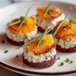 Beet and Goat Cheese Appetizer Bites with Candied Orange Slices Recipe