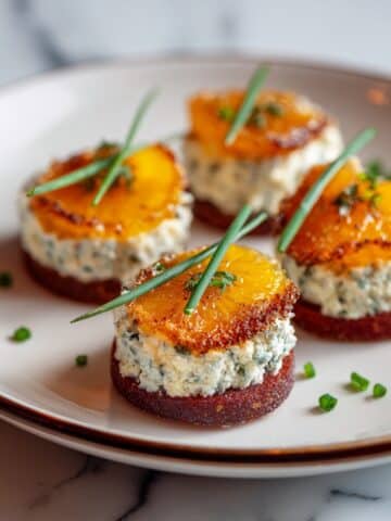 Beet and Goat Cheese Appetizer Bites with Candied Orange Slices Recipe