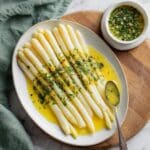 White Asparagus with Hollandaise Sauce and Fresh Herbs Recipe