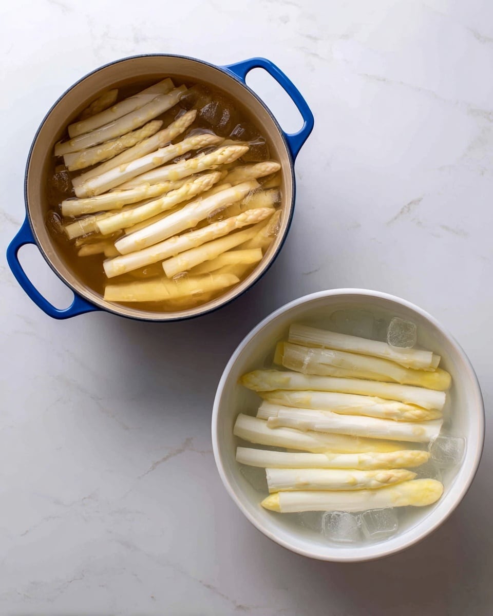 White Asparagus with Hollandaise Sauce and Fresh Herbs Recipe