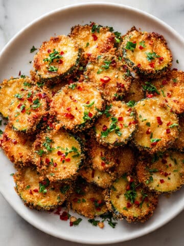 Crispy Baked Zucchini Chips with Vegan Parmesan Recipe