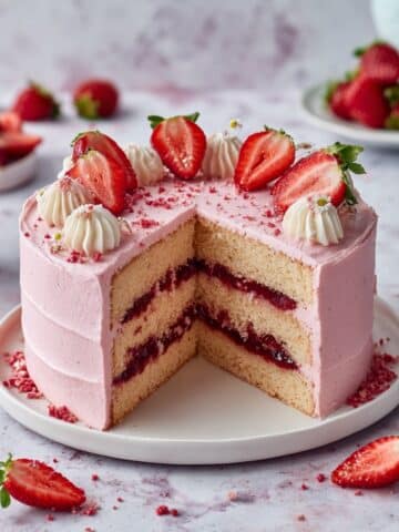 Small-batch Vegan Strawberry Cake Recipe