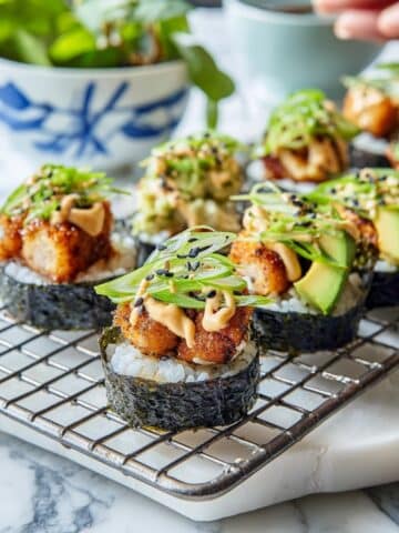 Baked Chipotle Salmon Sushi Cups Recipe