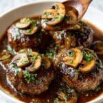 Savory Hamburger Steak with Mushroom Onion Gravy Recipe