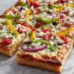 Greek Vegetable Pizza with Feta and Kalamata Olives Recipe