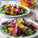 Roasted Beet Salad with Goat’s Cheese and Spiced Candied Pecans Recipe