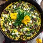 Savory Dutch Baby Pancake with Spring Onions and Goat Cheese Recipe