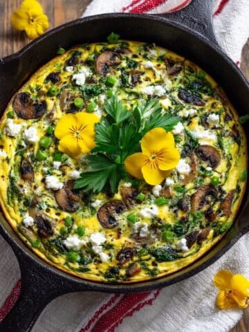 Savory Dutch Baby Pancake with Spring Onions and Goat Cheese Recipe