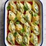 Vegan Spinach and Ricotta Stuffed Pasta Shells Recipe