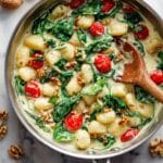 Gorgonzola Gnocchi with Cream Sauce, Walnuts, and Cherry Tomatoes Recipe