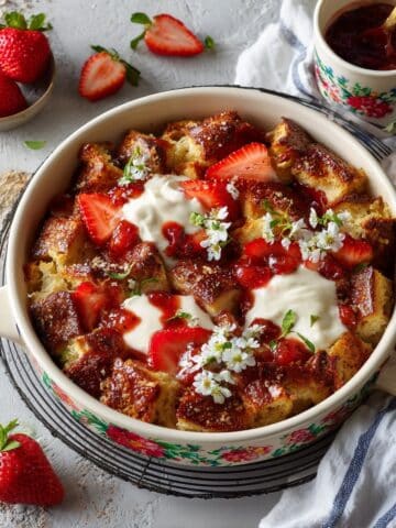 Baked Strawberry Cream Cheese Stuffed French Toast Recipe