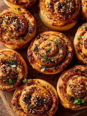 Herby Everything Cheddar Swirl Buns Recipe
