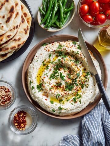 Feta Cheese Dip with Lemon, Herbs, and Toasted Sesame Seeds Recipe
