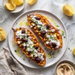 Mediterranean Stuffed Sweet Potato Boats Recipe