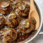 Savory Hamburger Steak with Mushroom-Onion Gravy Recipe