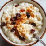 Creamy Rice Pudding with Vanilla, Cinnamon, and Greek Yogurt Recipe