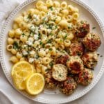 Greek Chicken Meatballs with Lemon and Feta Recipe