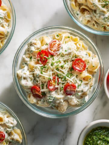 Pesto Chicken with Orzo Meal Prep Bowl Recipe