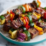 Seitan Kebabs with Teriyaki Sauce and Grains Recipe
