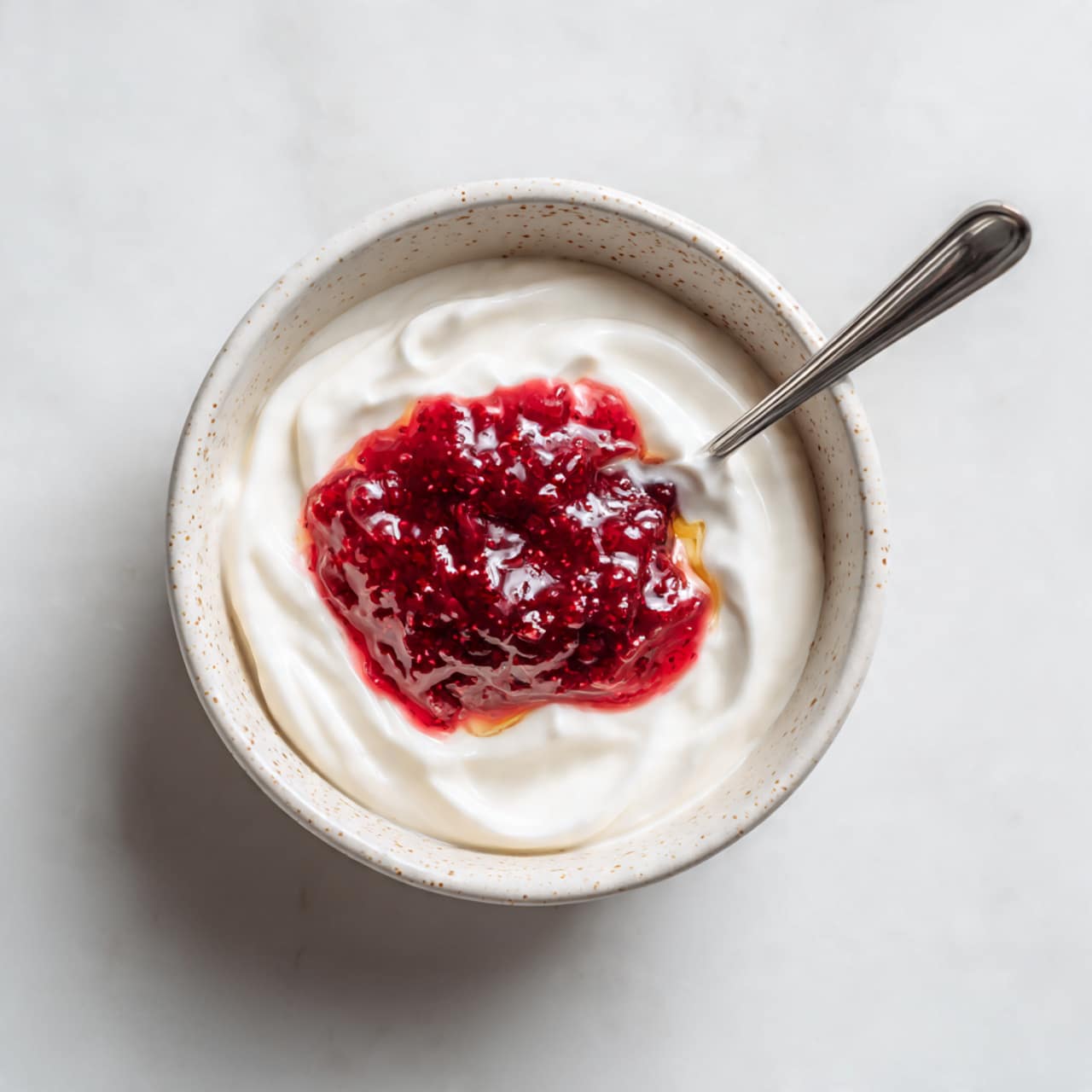 Frozen Yogurt Bark with Raspberry Jam and Granola Recipe - Recipe Image
